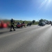 Accident grav pe DN6, la ieșirea din Timișoara. O mașină a intrat într-un convoi de 5 motociclete