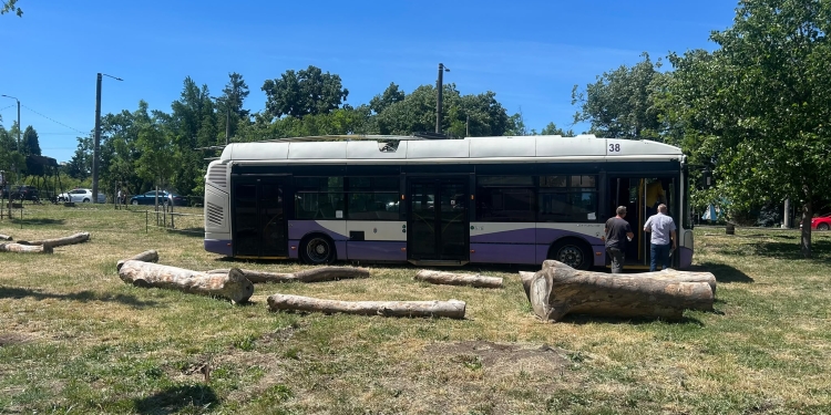 CODRU ART BUS, de 1 Iunie în Parcul Copiilor! Un troleibuz scos din uz devine lucrare de artă