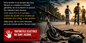 Petiție pentru interzicerea trotinetelor electrice pentru minori în România, inițiată de la Timișoara