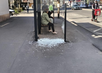 Stație STPT vandalizată pe Bulevardul Cetății din Timișoara