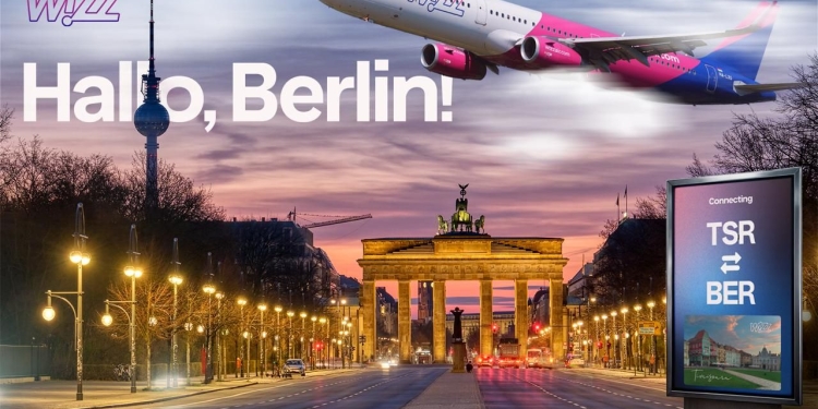 Zboruri directe din Timișoara spre Berlin, operate de compania Wizz Air, de joi