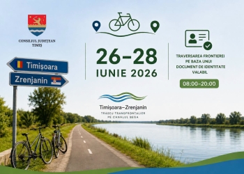Punctul temporar de trecere a frontierei de pe malul Begăi va fi disponibil pentru pietoni și bicicliști