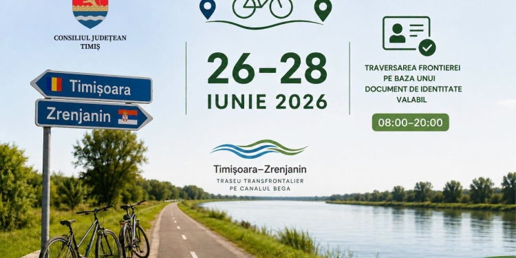 Punctul temporar de trecere a frontierei de pe malul Begăi va fi disponibil pentru pietoni și bicicliști