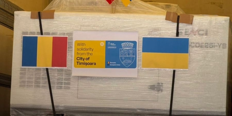 Generatoarele donate de Timișoara au ajuns la Kiev