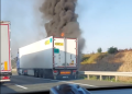 Incendiu la un tir pe autostrada A1, sensul de mers Arad – Timişoara! Trafic îngreunat
