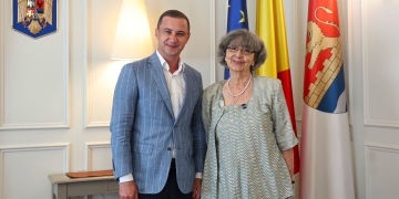 Alfred Simonis, întâlnire cu Margit Şerban, recent distinsă cu titlul de „Cetățean de Onoare al Județului Timiș” FOTO