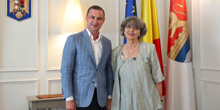 Alfred Simonis, întâlnire cu Margit Şerban, recent distinsă cu titlul de „Cetățean de Onoare al Județului Timiș” FOTO