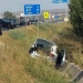 Maşină de Poliţie în şanţ, în urma unui accident lângă Timişoara