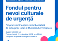 500.000 de lei pentru proiecte culturale de urgență la Timișoara