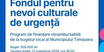 500.000 de lei pentru proiecte culturale de urgență la Timișoara
