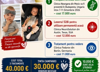 Campanie umanitară pentru Tudor. Părinții unui băiețel născut prematur strâng 30.000 de euro pentru terapii în străinătate
