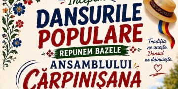 Copii şi tineri, aşteptaţi să se înscrie la dansuri populare! Ansamblul „Cărpinişana” renaşte datorită primăriei