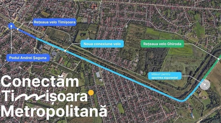 O nouă pistă velo va lega Timișoara de Ghiroda, pe malul Begăi