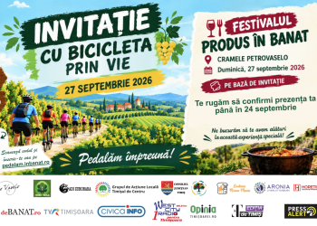 Pedalare de la Cramele Aramic către Petrovaselo! Are loc o nouă ediţie a Ciclobanat