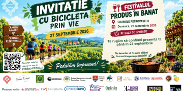 Pedalare de la Cramele Aramic către Petrovaselo! Are loc o nouă ediţie a Ciclobanat