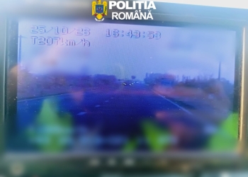 Inconştienţă! Şofer prins cu o viteză de 207 km/h pe un drum din judeţul Timiş