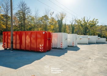 Avansează amenajarea celor trei noi centre de colectare prin aport voluntar din Timişoara FOTO