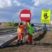 Indicatoare suplimentare pentru prevenirea accesului pe sensul greşit pe autostradă, în vestul ţării FOTO