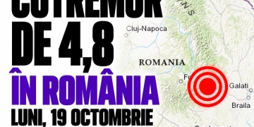 Cutremur de 4,8 grade în zona seismică Vrancea. Este cel mai puternic seism înregistrat în România de la începutul anului 2026