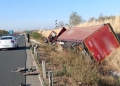 Accident pe autostrada A1, în judeţul Timiş: un tir şi o maşină s-au ciocnit