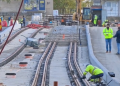 Premieră la Timişoara: liniile de tramvai, integrate în carosabil la pasajul Solventul