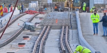 Premieră la Timişoara: liniile de tramvai, integrate în carosabil la pasajul Solventul